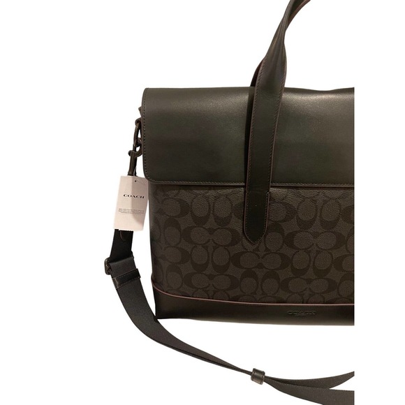 NWT Coach Hamilton Portfolio Shadow Brief In Signature Canvas 4190 MSRP $450 - Picture 3 of 15